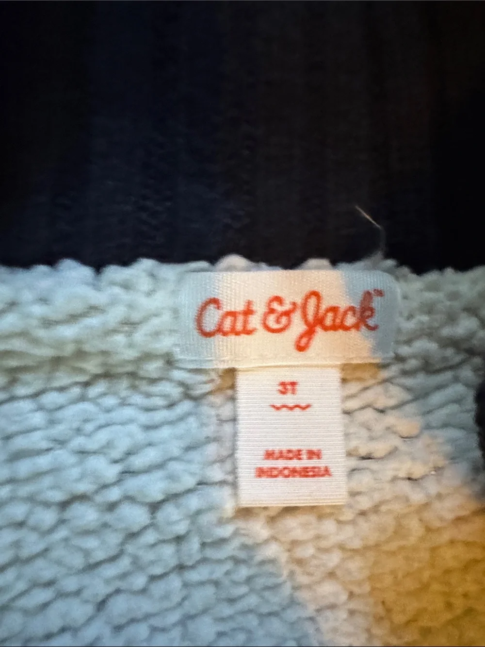 Cat & Jack Navy Blue and Yellow Plaid Zip Sweater Set